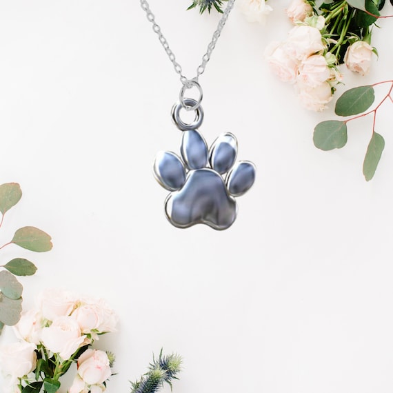 Love Paw Print Pendant - Love Paw Print Pendant Silver – Pawsitive Vibes