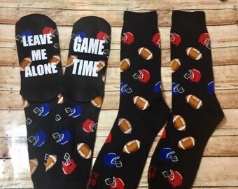 Football Socks, Funny Father's Day Gift, Game Time Socks