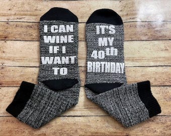 Humorous Wine Lover Birthday Socks - Cozy Novelty Gift for Her 30th 40th 50th Celebration