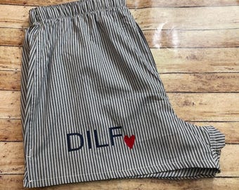Personalized boxers, Lounge Shorts - Funny Dad Pajama Gift for Husband New Father Personalized Boxers, valentines gift for him