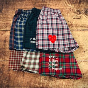 PERSONALIZED Boxers, Cotton Anniversary Gift, Gift for New dad, Anniversary Gift for Boyfriend, 2nd Anniversary Gift, Husband Anniversary