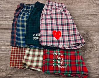 Personalized Cotton Boxers Anniversary Gift for New Dad Boyfriend Husband Second Year Birthday Present Custom Underwear