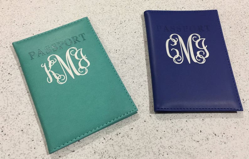 PERSONALIZED Passport Cover, Personalized Gift for mom, Graduation Gift, Vaccine card holder, Monogram Gift for her, Bridesmaid Gift image 8