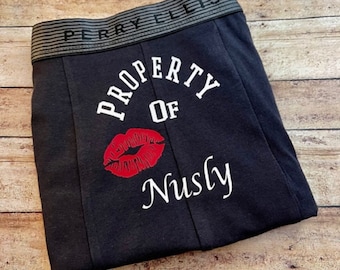 Personalized Cotton Boxer Briefs, Anniversary Gift