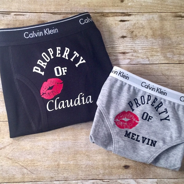 Personalized Couples Underwear Set, Anniversary Gift