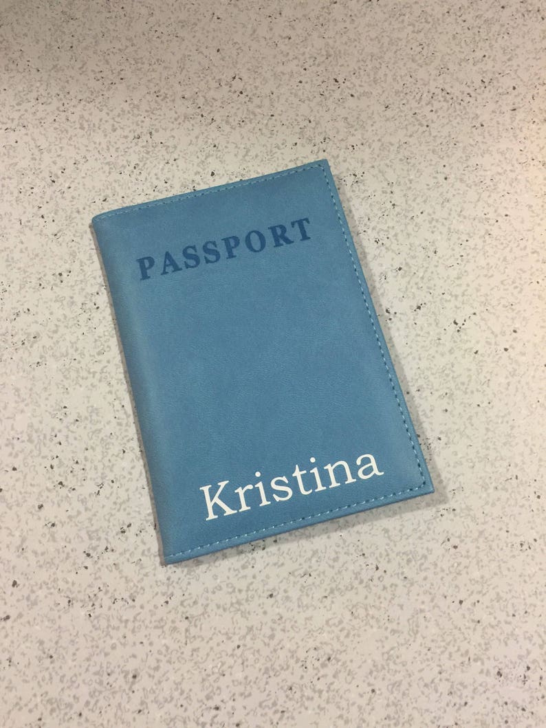 PERSONALIZED Passport Cover, Personalized Gift for mom, Graduation Gift, Vaccine card holder, Monogram Gift for her, Bridesmaid Gift image 4