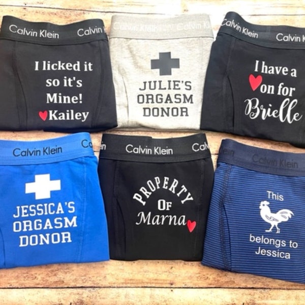 Bóxers personalizados, regalo para novio, regalo de aniversario para novio, regalo de segundo aniversario, regalo de aniversario de algodón, CKS