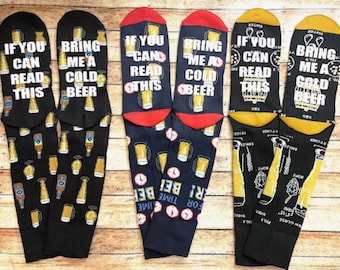 Funny Beer Socks: Novelty Gift for Beer Lovers, Fathers Day Gift