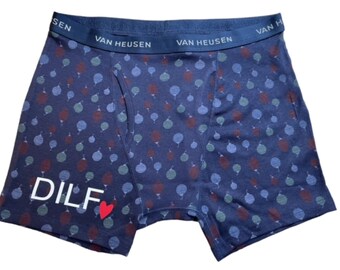 Personalized Christmas Gift for him, Christmas DILF Boxer Briefs, Personalized Christmas Gift for Dad, New Dad Christmas Gift, Funny, VS