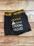 Funny Mens Boxers Caution Choking Hazard Underwear Gag Gift Valentines Anniversary Stocking Stuffer Adult Humor Cotton, CAT
