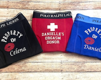PERSONALIZED Boxers, Cotton Anniversary Gift, Anniversary Gift for boyfriend, Personalized Boxer Briefs, Personalized Boyfriend Valentines