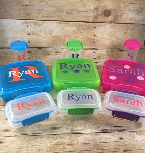 Personalized Lunch Kit Kids Personalized Lunch Box Kids Back | Etsy