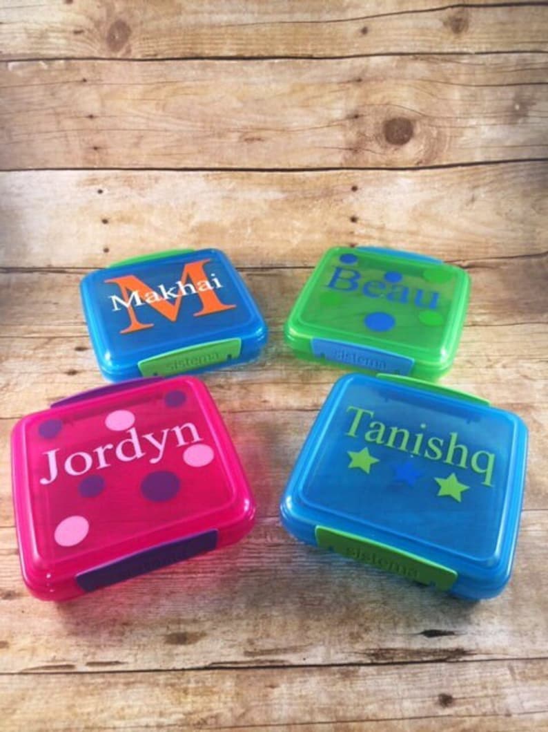 Personalized Lunch Kit Kids Personalized Lunch Box Kids Back Etsy