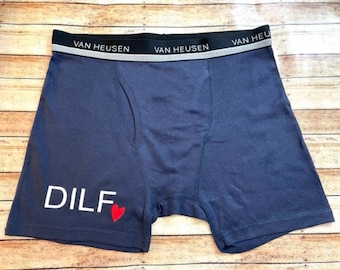 Personalized Boxer Briefs, DILF Gift, Anniversary Gift for Husband