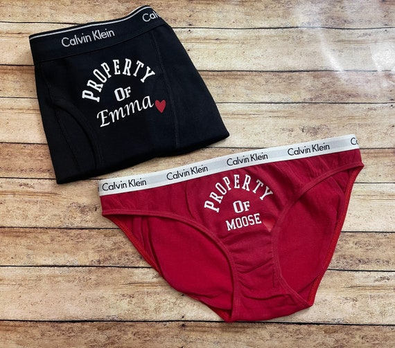 Two Hearts One Love Couples Matching Underwear Set, His and Hers