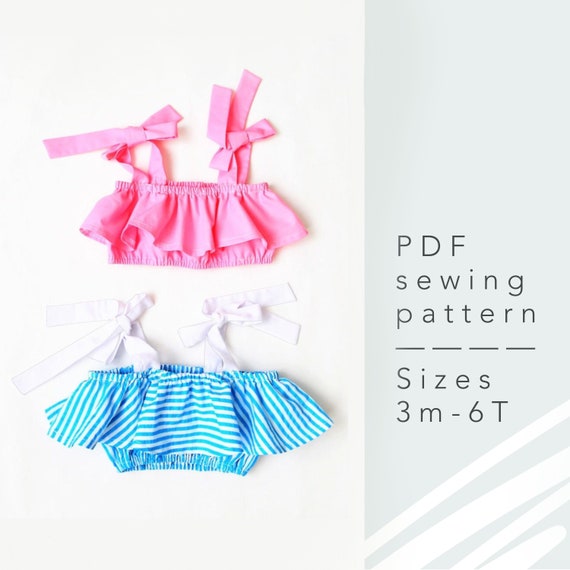 Baby Girls Top Pattern Girls Crop Top Pattern Ruffle Top Etsy Australia