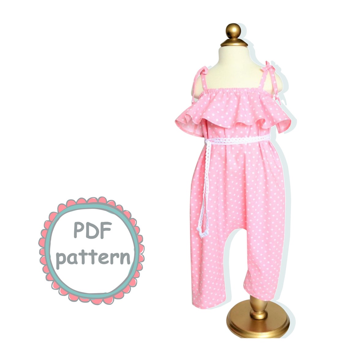 Baby Girl Romper PDF Sewing Pattern Baby Bodysuit Pattern Etsy