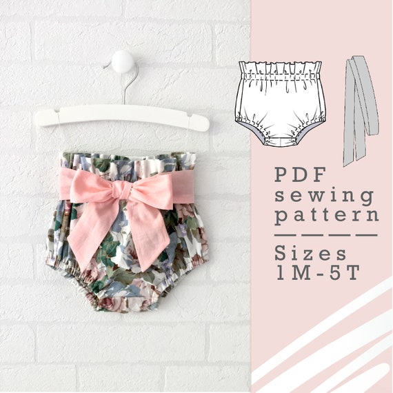 Baby Toddler Bloomers Pattern High Waisted Bloomer PDF Baby | Etsy