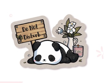 Do Not Disturb / Me Time / Selfcare / Finding Peace Characters Waterproof Matte Vinyl Die Cut Sticker/ D141