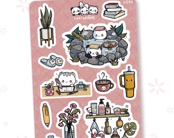 Finding Peace / Relax / Me Time / Character Deco Planner Stickers / L054