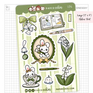 Maiglöckchen / Briefpapier / Floral Sticker / Füllfederhalter & Tinte / Planing Time / Kawaii / Deko Planner Sticker / L016