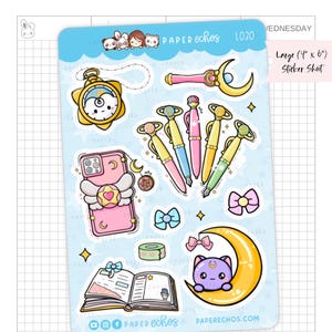 Mondkraft / Schreibwaren / Mond Aufkleber / Füllfederhalter & Tinte / Plannerzeit / Kawaii / Deko Planner Sticker / L030