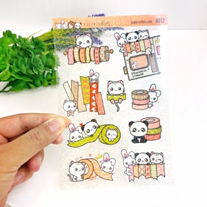 Love Washi Tapes / Washi Tape Stickers / Holographic Clear / Transparent / Kawaii Deco Sticker / Cute / Adesivi decorativi / H012