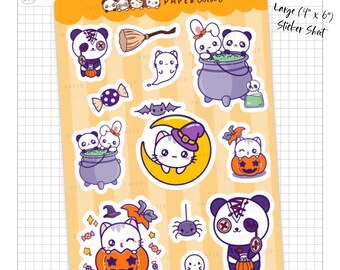 Halloween / Wizard / Pumpkin / Trick or Treat/ Character Deco Planner Stickers / L024