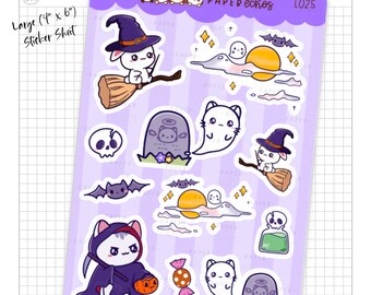 Halloween / Wizard / Pumpkin / Trick or Treat/ Character Deco Planner Stickers / L024