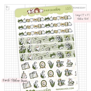 Maiglöckchen / Briefpapier / Blumen Aufkleber / Washi Stripes Aufkleber / Washi Papier / Kawaii / Charakter Sticker / L023