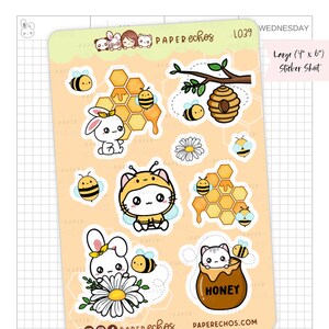 Kawaii Biene Dekorativer Aufkleber/ Süßer Hummel Briefpapier / Busy Bee / Deko Aufkleber / Kawaii / Charakter Deko Sticker / L039