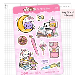 Mondkraft / Schreibwaren / Mond Sticker / Füllfederhalter & Tinte / Planing Time / Kawaii / Deko Planner Sticker / L028