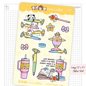 Mondkraft / Schreibwaren / Mond Aufkleber / Füllfederhalter & Tinte / Planing Time / Kawaii / Deko Planner Sticker / L029
