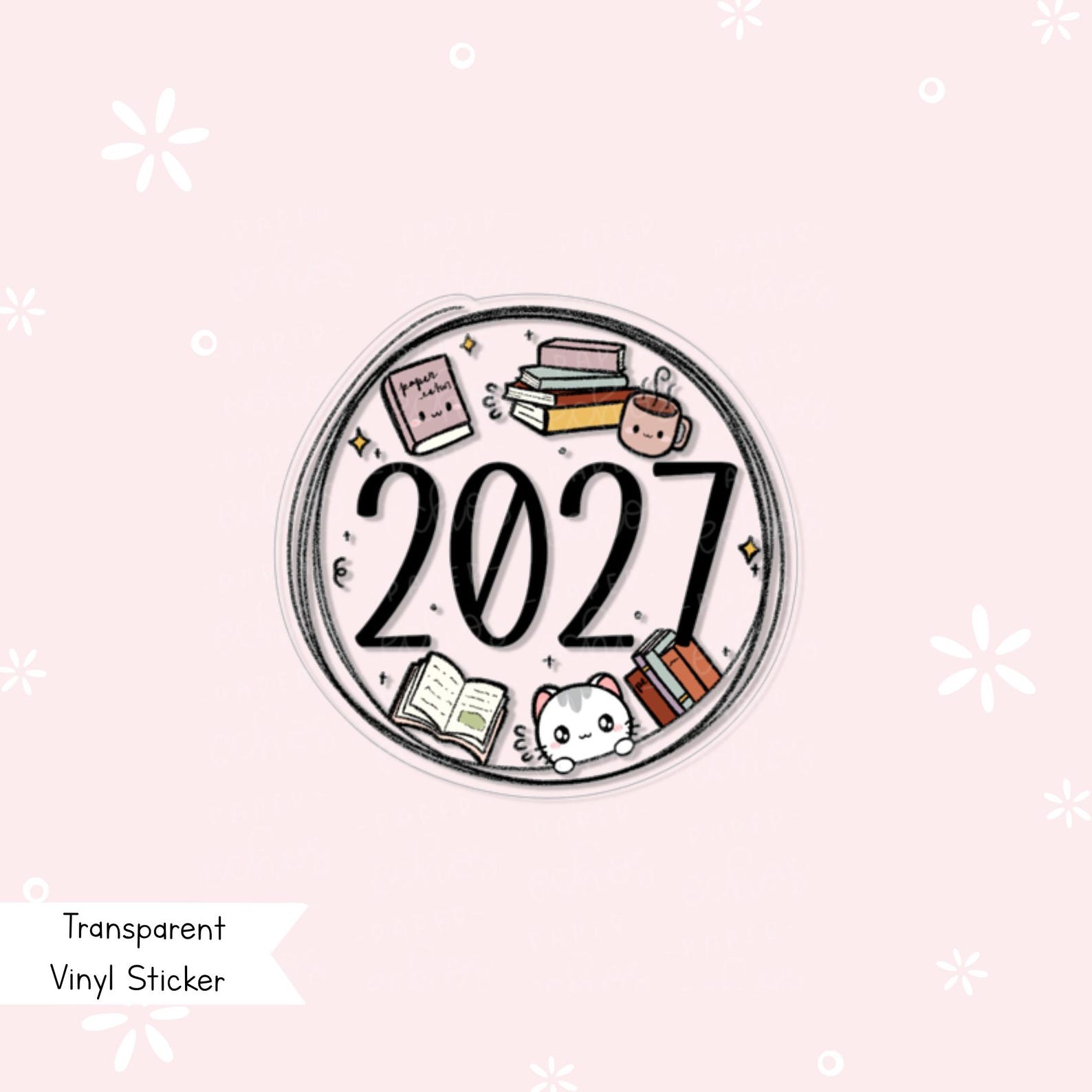 Hello 2027 / Reading Time / Celebrate New Year / Characters Transparent ...