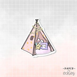 Teepee / Tenda / Casa accogliente / Dolce casa / Adesivo fustellato in vinile / DC045