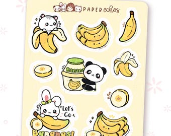 Banana / Banana Drink / Let's Go Bananas Decorative Planner Stickers / R167
