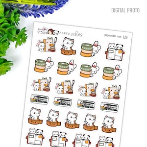 Herbst Planung / Herbstfarben / Liebe Herbst / Herbstzeit / Herbst Washi Tapes / / Kawaii / Niedliche Charakter Deko Planner Aufkleber / 128