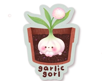 Garlic Gorl / Garlic Girl / Character Waterproof Vinyl Die Cut Sticker /D156