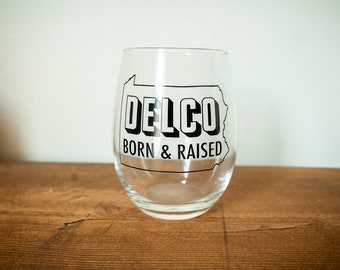 Copa de vino sin tallo Delco / Regalo de Pensilvania
