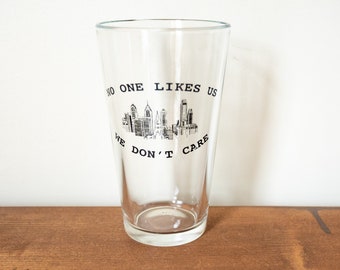 Vaso de cerveza de Filadelfia / Cerveza de Filadelfia / Amante de la cerveza / Cerveza de Filadelfia / Cristalería / Filadelfia / Águilas de Filadelfia