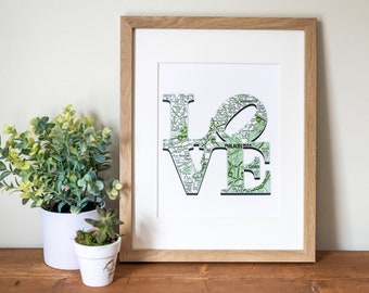 Love Print | Philly Print | Philadelphia Eagles | Cardstock Print | Art Print