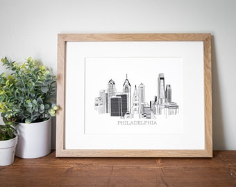 Philadelphia Skyline | Philadelphia Kunstwerk | Philly Druck | Philadelphia Poster | Kunstdruck | Wandkunst | Einweihungsgeschenk