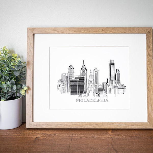 Philadelphia Skyline | Philadelphia Artwork | Philly Print | Philadelphia Print | Art Print | Wall Art | Housewarming gift