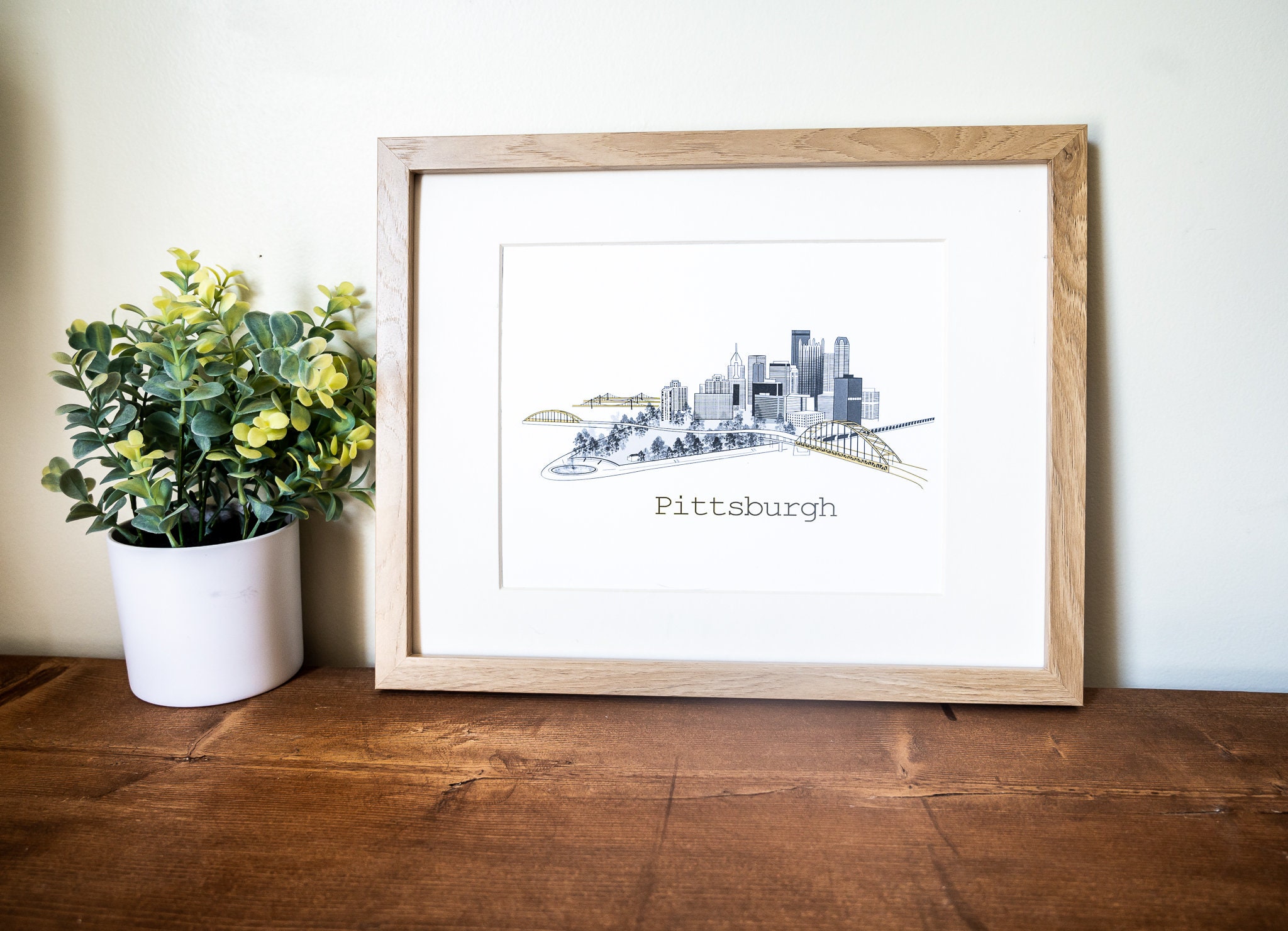 Pittsburgh Skyline Pittsburgh Artwork Pittsburgh Print Etsy