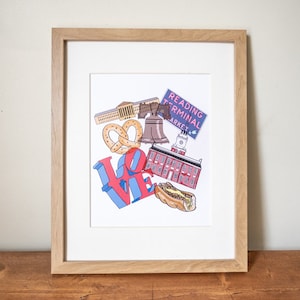 Philadelphia Favorites Print | Philadelphia Print | Philadelphia Artwork | Wall decor | Housewarming gift | Philly Decor