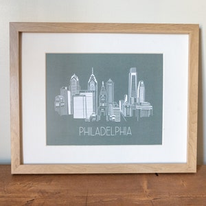 Philadelphia Skyline , Philadelphia Artwork , Art Print , Housewarming gift
