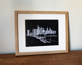 Philadelphia Skyline  | Philadelphia Artwork | Philly Print | Philadelphia Print | Art Print | Wall Art | Housewarming gift