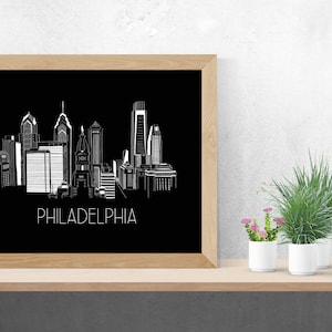 Philly Skyline | Philadelphia Print | Philadelphia artwork | Digital Download | Printable | Philly Gift | Philadelphia gift | Gifts under 25