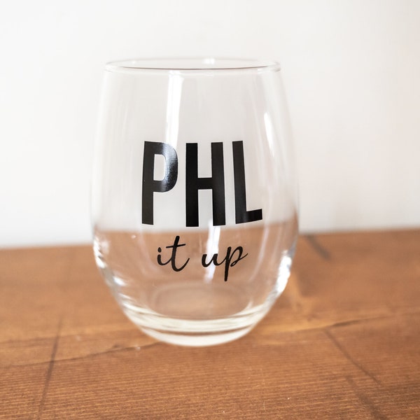 Philadelphia Wine Glass | Philly Wine Glass | Wine Gift | Wine Lover | Gifts under 25 | Philly Gift