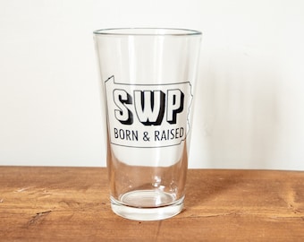 Vaso de cerveza SWP / Cerveza de Filadelfia / Amante de la cerveza / Suroeste de Filadelfia / Cristalería / Filadelfia / Regalo de cerveza
